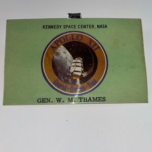 NASA Apollo XII 12 credentials Kennedy Space 1970 #148 Original Viewing pass